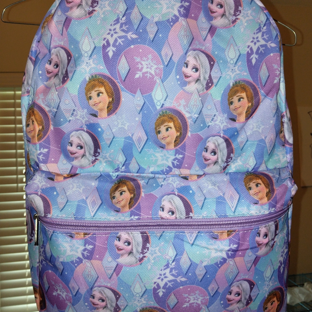 Disney Frozen Kids Backpack - Purple and Blue
